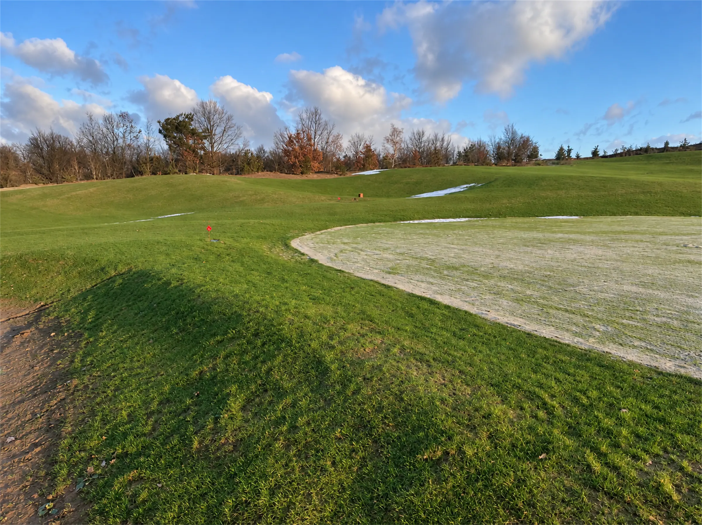 Equides golf course after seeding