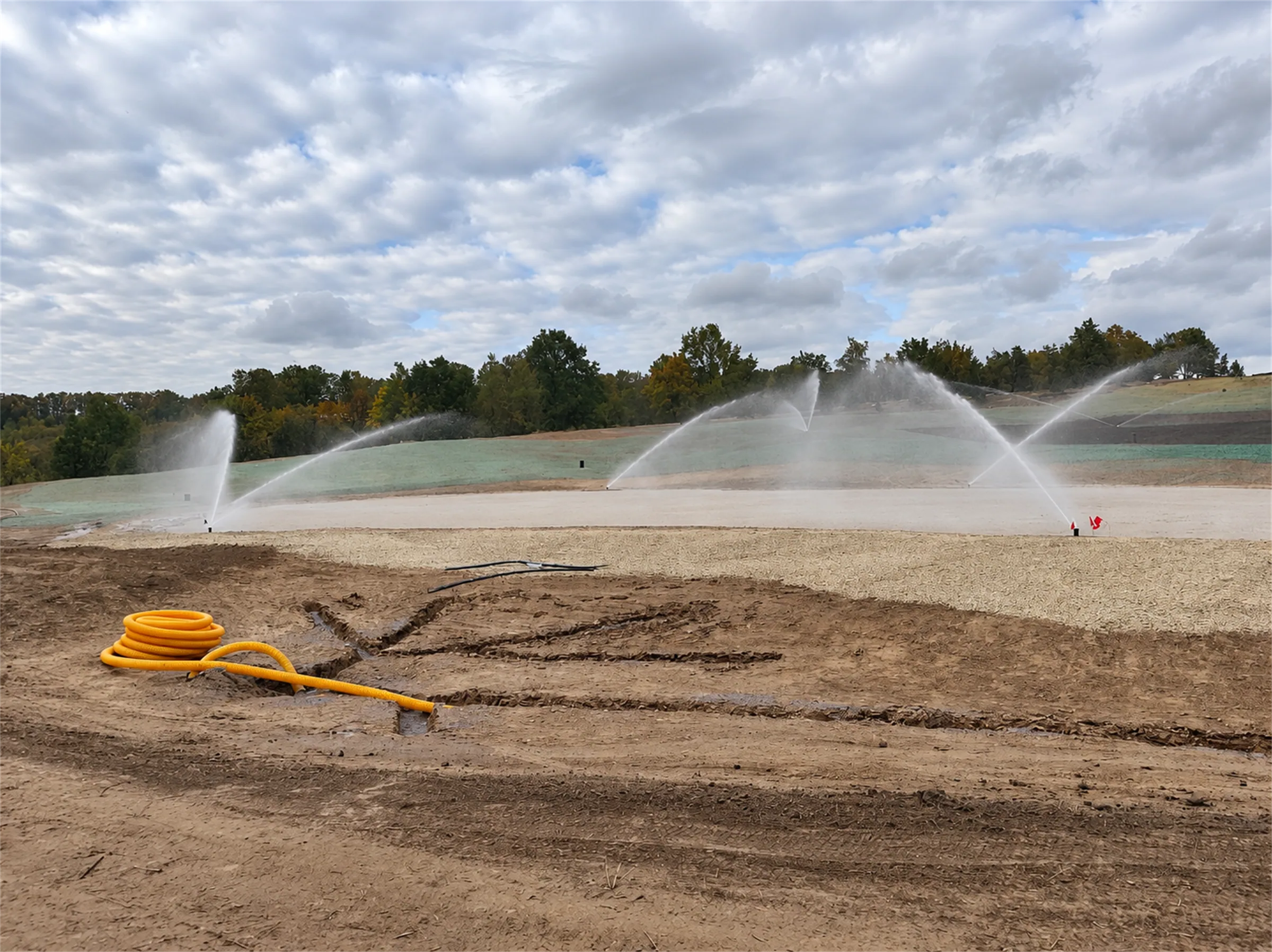 Testing the irrigation system