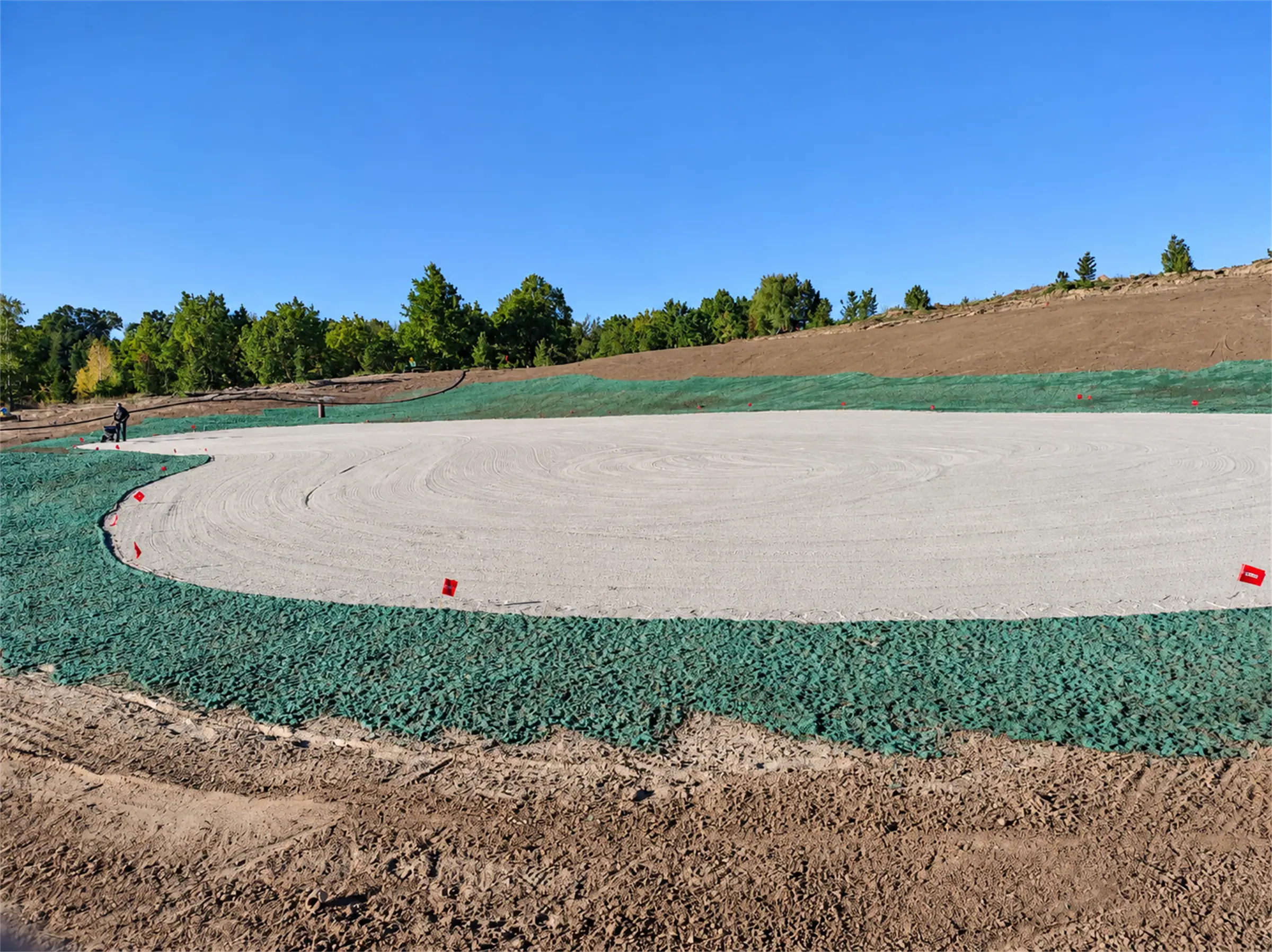 Green after hydroseeding